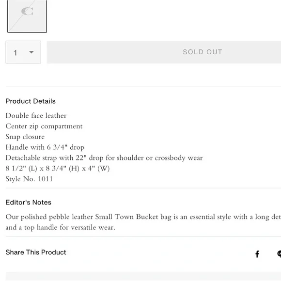 Coach Small Town Bucket Bag peacock teal gold crossbody or handheld bag purse - Picture 11 of 11